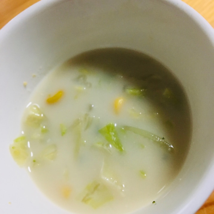 スキムミルクで簡単野菜スープ